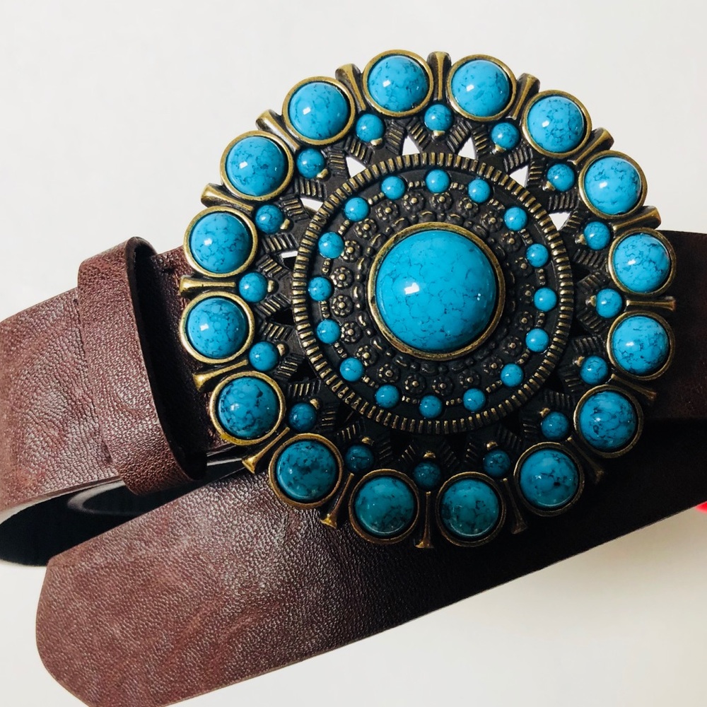 ✂️ Turquoise Western Boho Belt